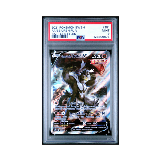 2021 Pokemon Sword & Shield Battle Styles Ss Urshifu V #151 PSA 9