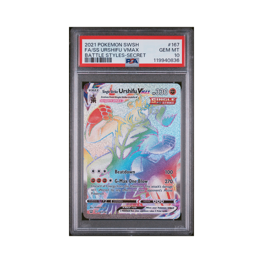 2021 Pokémon SWSH Battle Styles Single Strike Urshifu VMAX #167 PSA 10