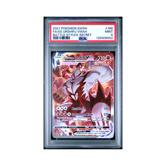 2021 Pokemon Sword & Shield Battle Styles Single Strike Urshifu VMAX #168 PSA 9