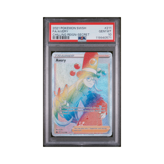 2021 Pokémon Sword & Shield Chilling Reign Avery #211 PSA 10