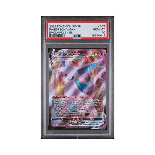 2021 Pokémon Sword & Shield Evolving Skies Espeon VMAX #065 PSA 10