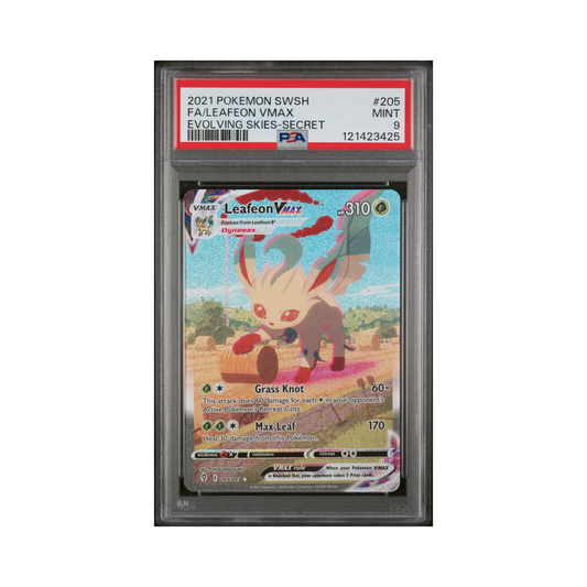 2021 Pokémon Sword & Shield Evolving Skies Leafeon VMAX #205 PSA 9