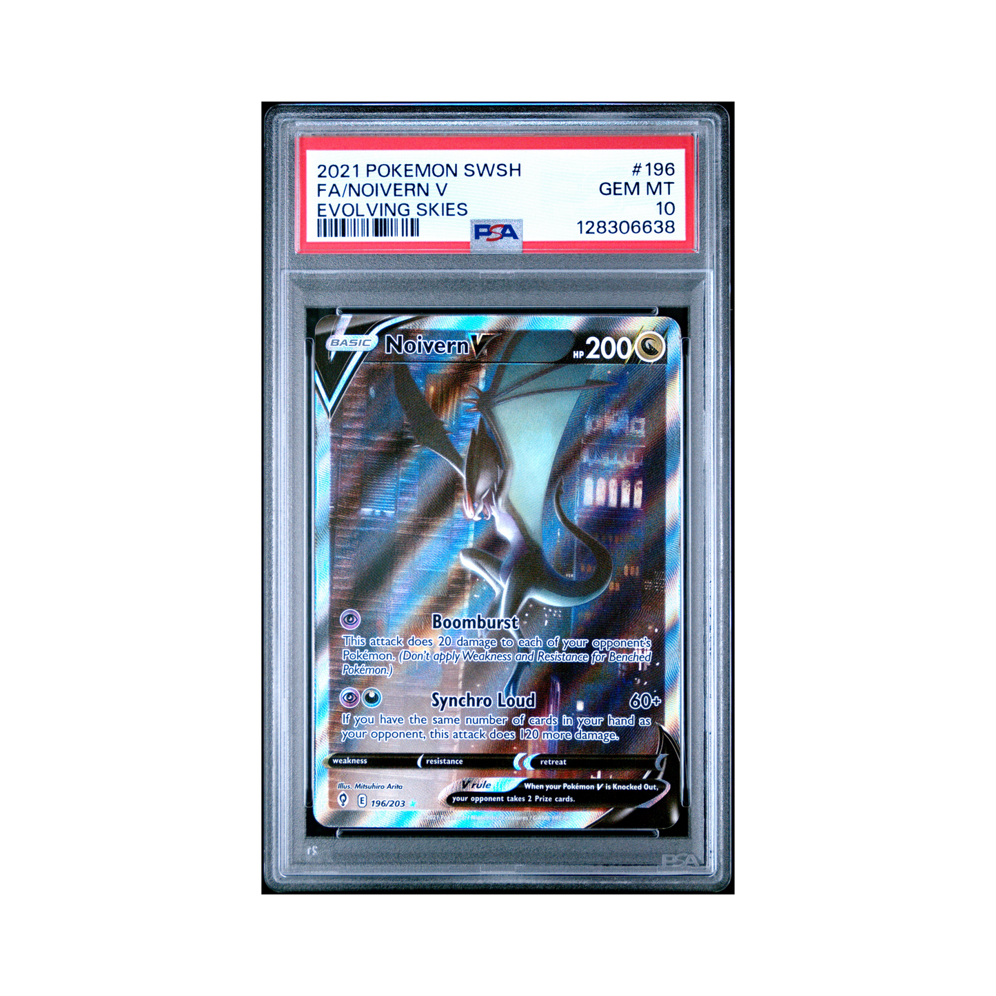2021 Pokemon Sword & Shield Evolving Skies Noivern V #196 PSA 10