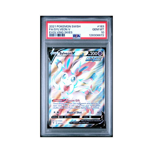 2021 Pokemon Sword & Shield Evolving Skies Sylveon V #183 PSA 10