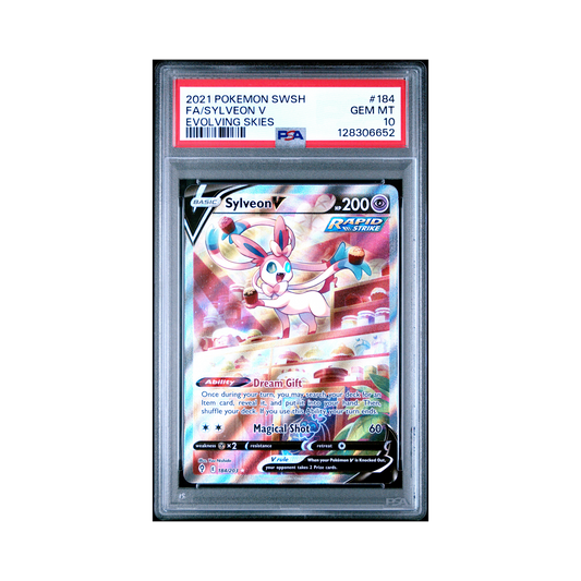 2021 Pokemon Sword & Shield Evolving Skies Sylveon V #184 PSA 10
