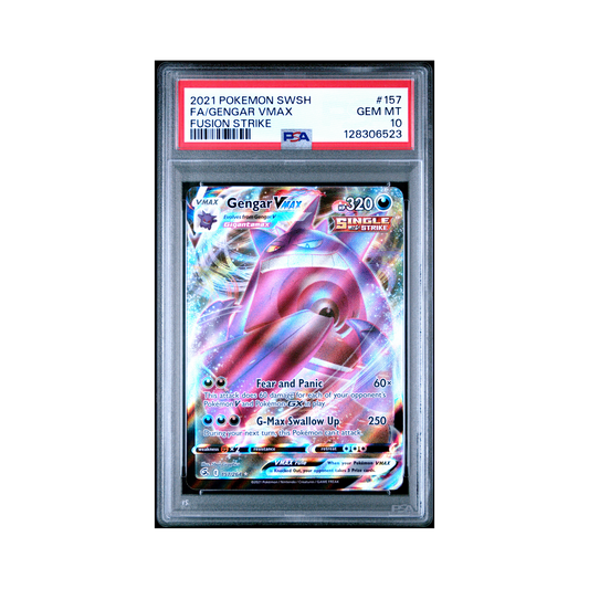 2021 Pokemon Sword & Shield Fusion Strike Gengar VMAX #157 PSA 10