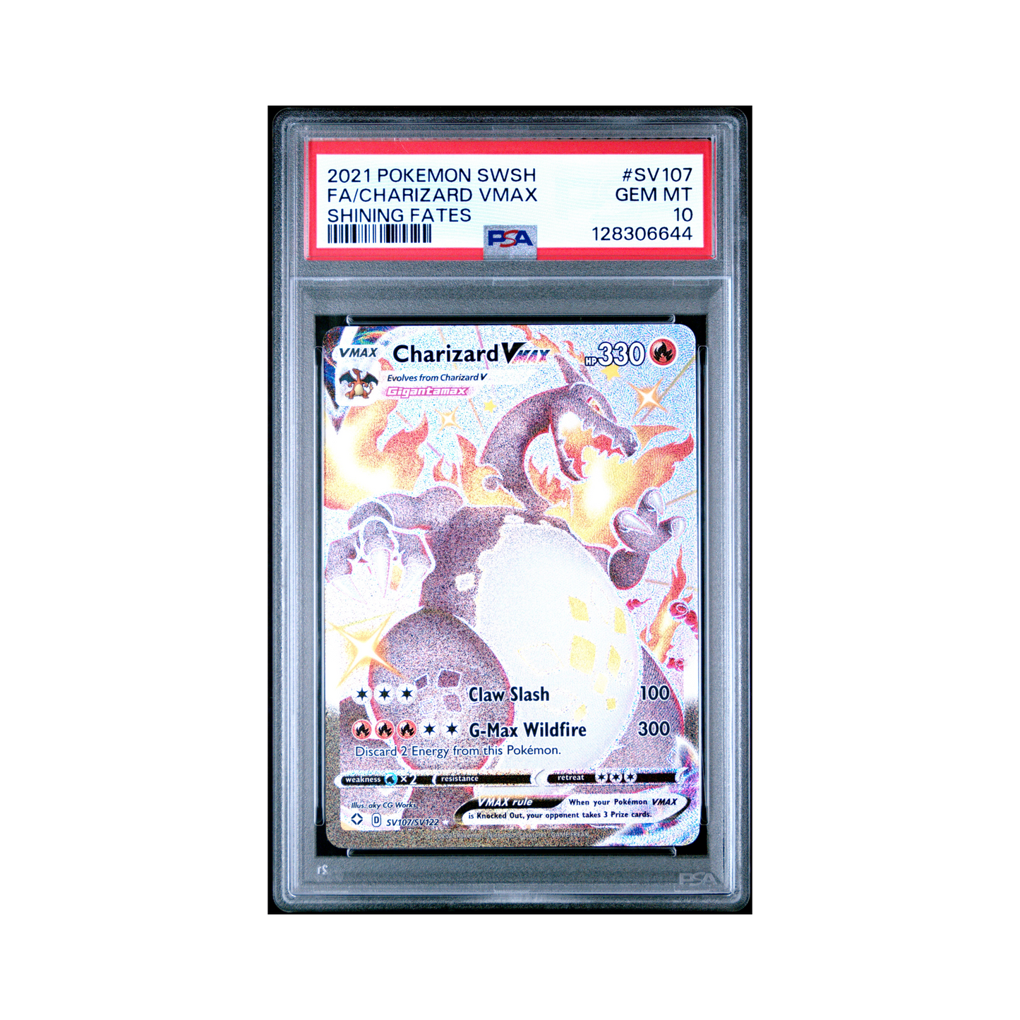 2021 Pokemon Sword & Shield Shining Fates Charizard VMAX #SV107