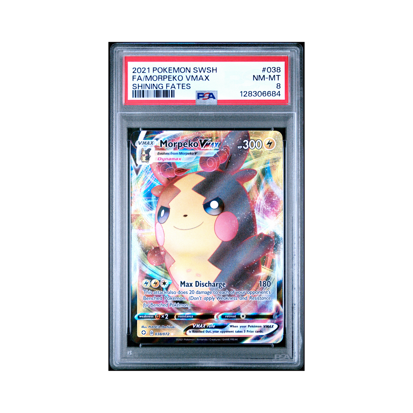 2021 Pokemon Sword & Shield Shining Fates Morpeko VMAX #038 PSA 8