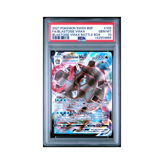 2021 Pokemon SWSH Black Star Promo Blastoise VMAX #103 PSA 10