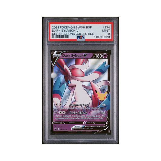 2021 Pokémon SWSH Black Star Promo Dark Sylveon V #134 PSA 9