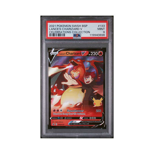 2021 Pokémon SWSH Black Star Promo Lance's Charizard V #133 PSA 9
