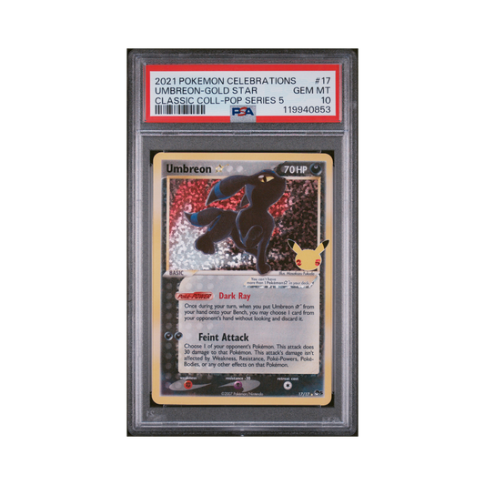 2021 Pokémon Celebrations Classic Collection Umbreon Gold Star #17 PSA 10
