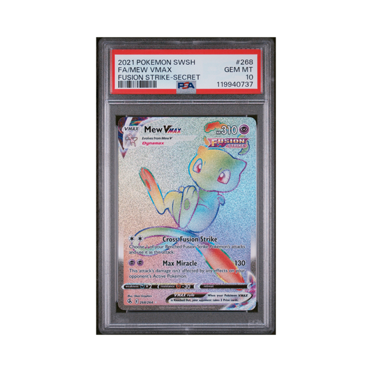 2021 Pokémon Sword & Shield Fusion Strike Mew VMAX #268 PSA 10