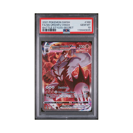 2021 Pokémon Sword & Shield Battle Styles SS Urshifu VMAX #168 PSA 10