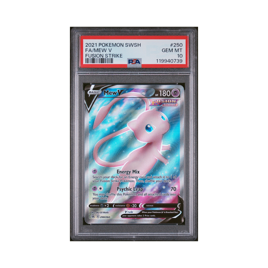 2021 Pokémon Sword & Shield Fusion Strike Mew V #250 PSA 10
