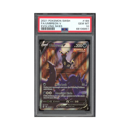 2021 Pokemon SWSH Full Art Umbreon V Evolving Skies PSA 10