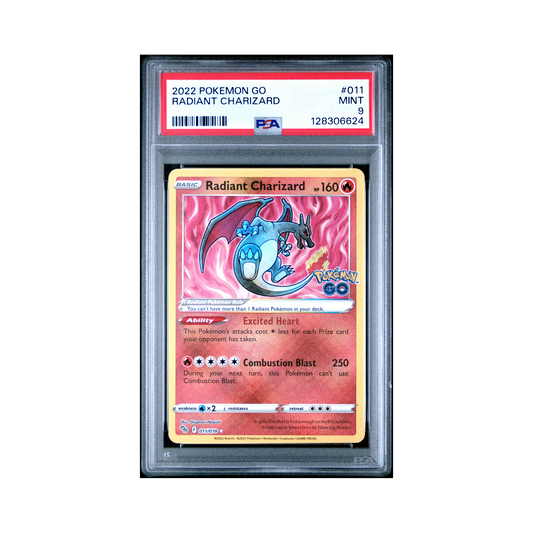 2022 Pokémon Go Radiant Charizard #011 PSA 9