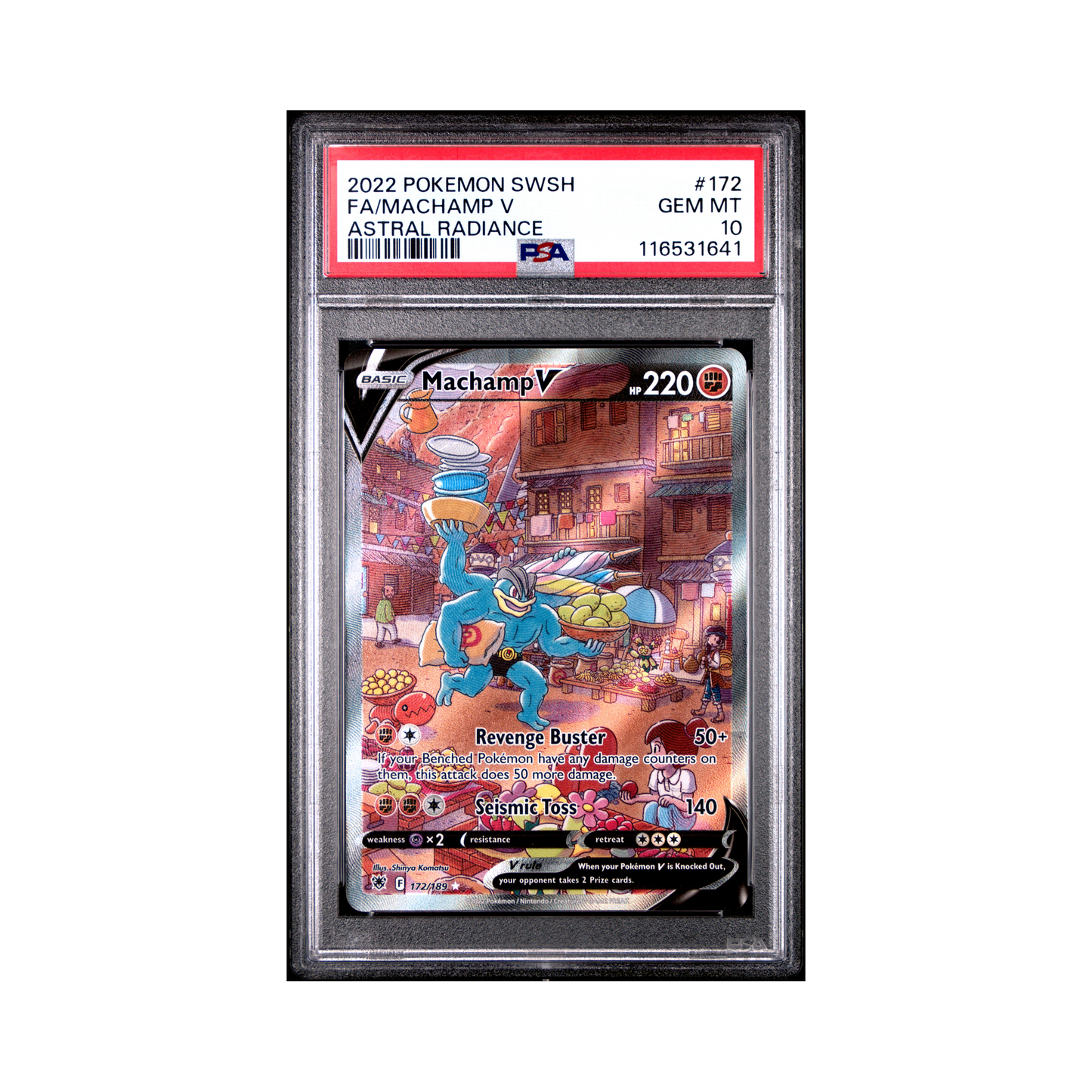2022 Pokémon Sword & Shield Astral Radiance Machamp V #172 PSA 10