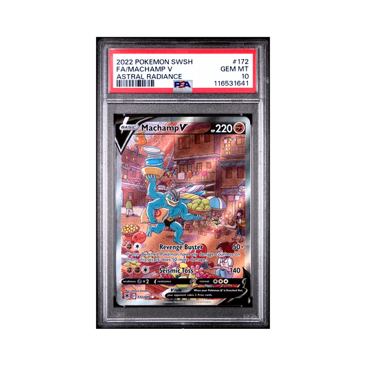 2022 Pokémon Sword & Shield Astral Radiance Machamp V #172 PSA 10