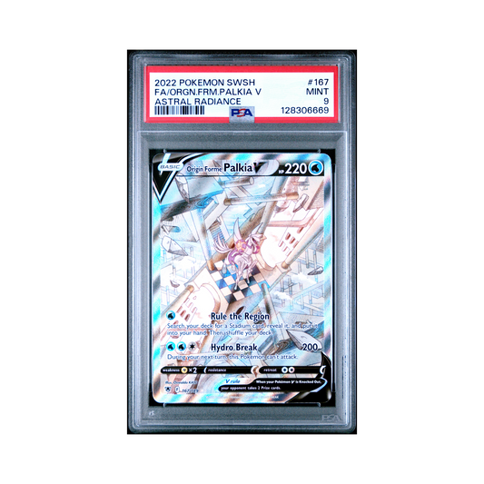 2022 Pokemon Sword & Shield Astral Radiance Orgn.frm.palkia V #167 PSA 9