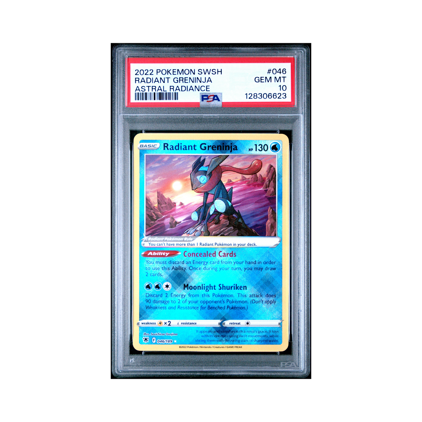 2022 Pokemon Sword & Shield Astral Radiance Radiant Greninja #046 PSA 10