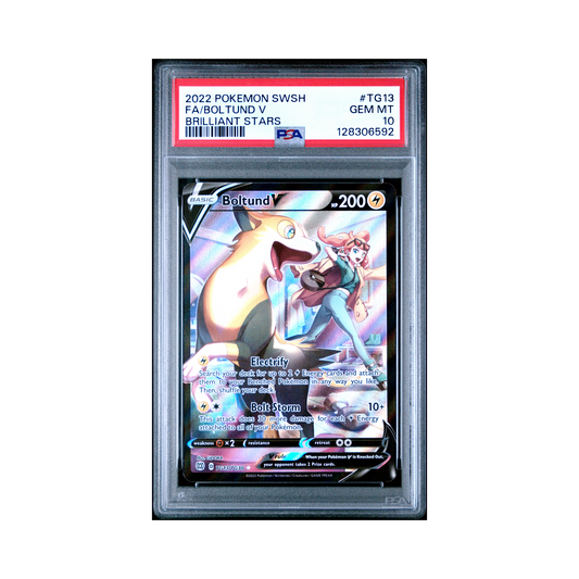 2022 Pokemon Sword & Shield Brilliant Stars Boltund V #TG13 PSA 10