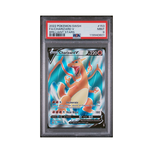 2022 Pokémon Sword & Shield Brilliant Stars Charizard V #153 PSA 9