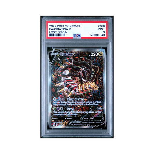 2022 Pokemon Sword & Shield Lost Origin Giratina V #186 PSA 9