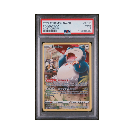 2022 Pokémon Sword & Shield Lost Origin Snorlax #TG10 PSA 9