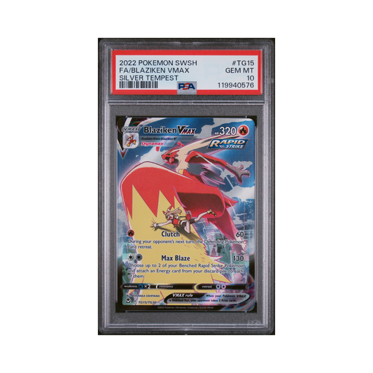2022 Pokémon Sword & Shield Silver Tempest Blaziken VMAX #TG15 PSA 10