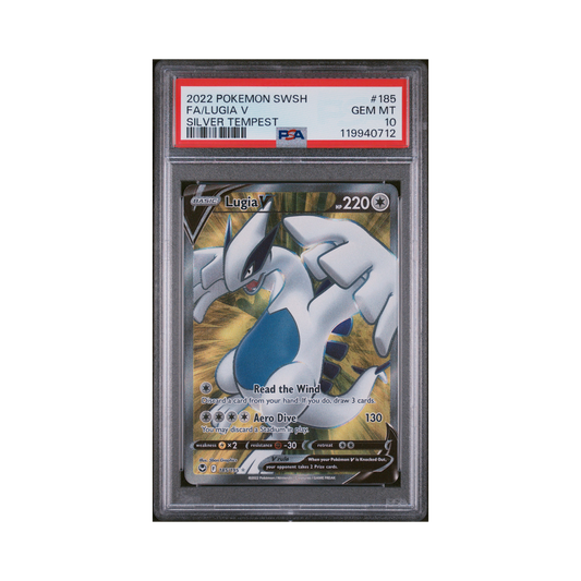2022 Pokémon Sword & Shield Silver Tempest Lugia V #185 PSA 10