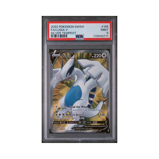 2022 Pokémon Sword & Shield Silver Tempest Lugia V #185 PSA 9