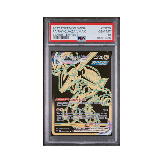 2022 Pokémon Sword & Shield Silver Tempest Rayquaza VMAX #TG29 PSA 10