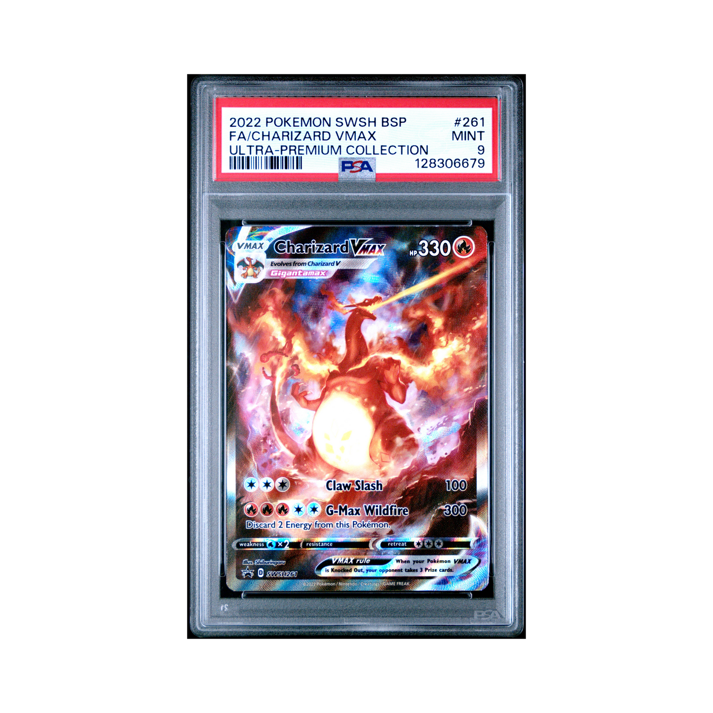 2022 Pokémon SWSH Black Star Promo Charizard VMAX #261 PSA 9