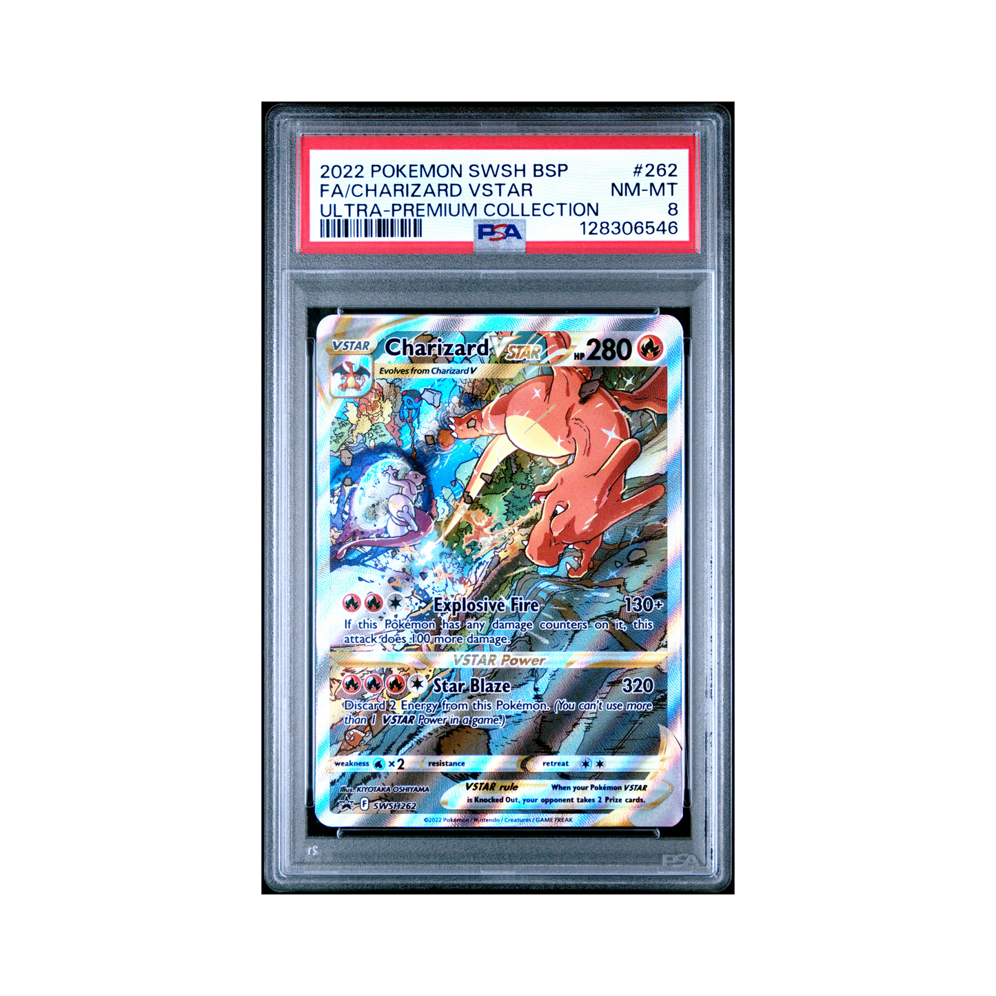 2022 Pokémon SWSH Black Star Promo Charizard VSTAR #262 PSA 8