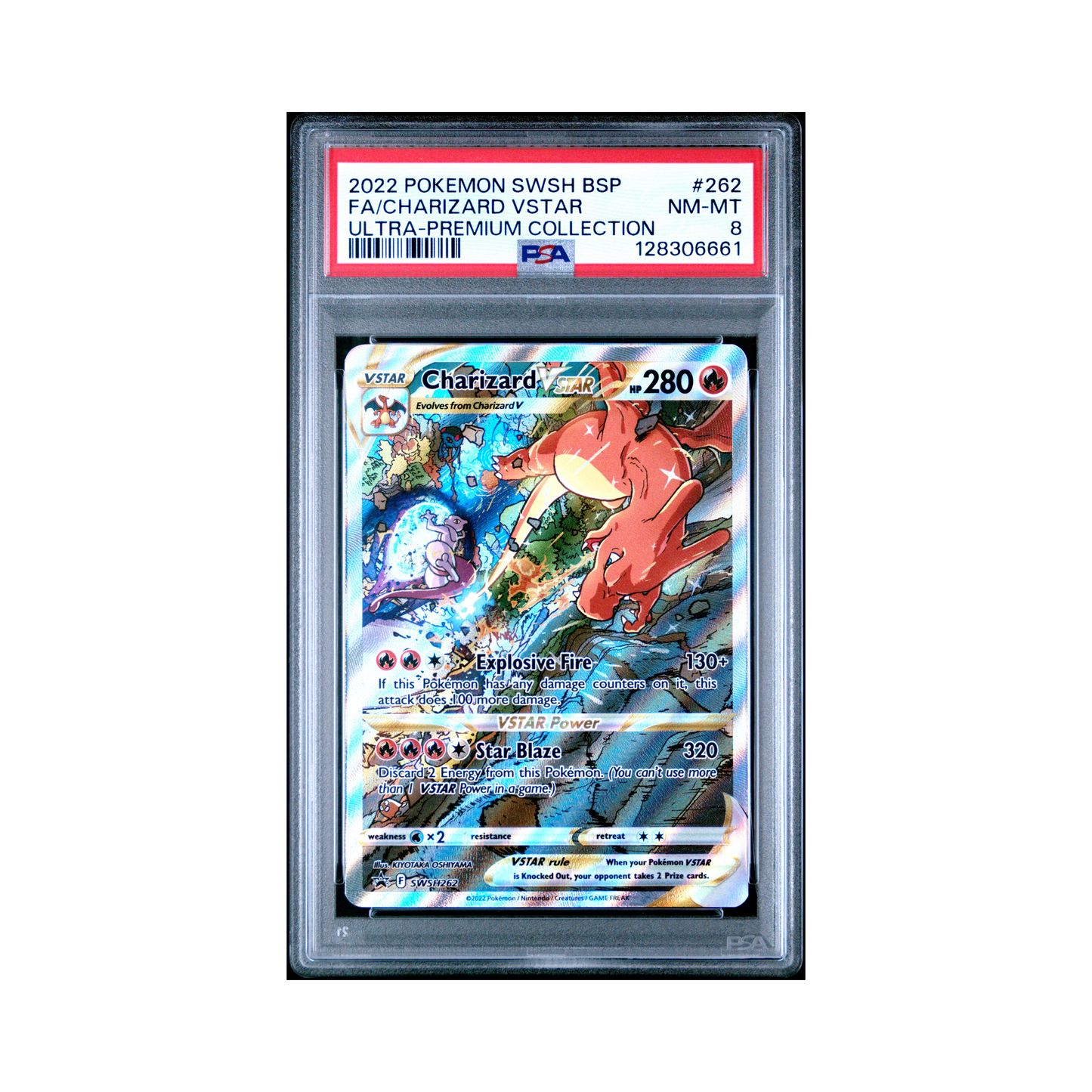 2022 Pokémon SWSH Black Star Promo Charizard VSTAR #262 PSA 8