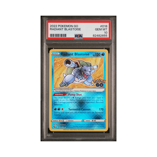 2022 Pokémon Go Radiant Blastoise #018 PSA 10