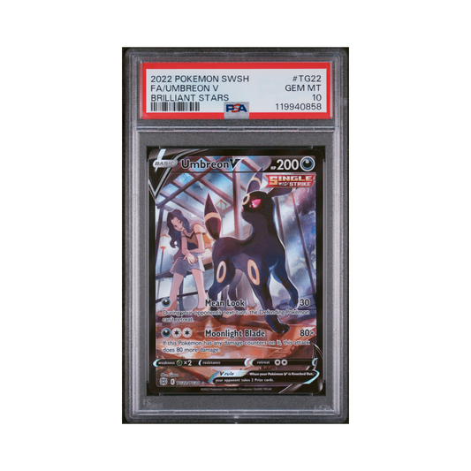 2022 Pokémon Sword & Shield Brilliant Stars Umbreon V #TG22 PSA 10