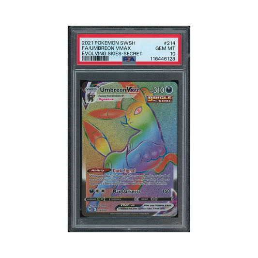 2021 Pokémon Sword & Shield Evolving Skies Secret Umbreon VMAX #214 PSA 10