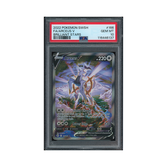 2022 Pokémon Sword & Shield Brilliant Stars Arceus V #166 PSA 10