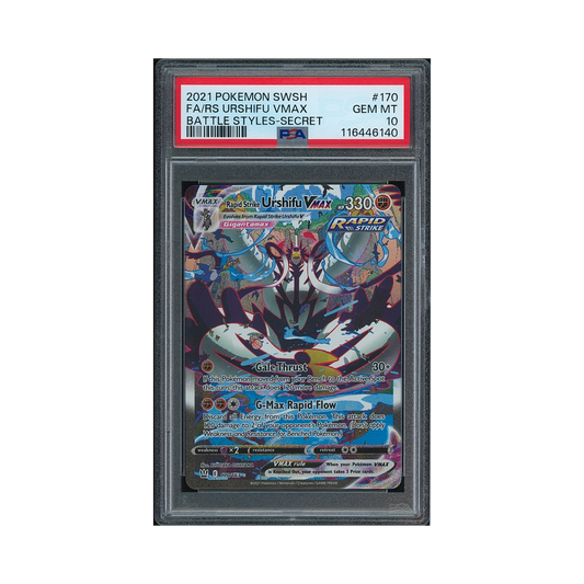 2021 Pokémon Sword & Shield Battle Styles Rapid Strike Urshifu VMAX #170 PSA 10