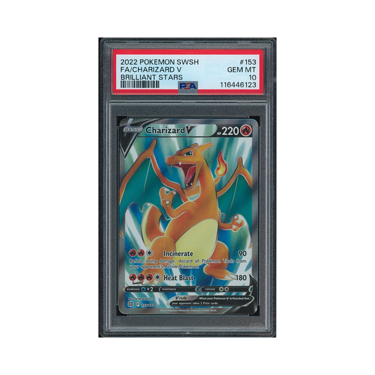 2022 Pokémon Sword & Shield Brilliant Stars Charizard V #153 PSA 10