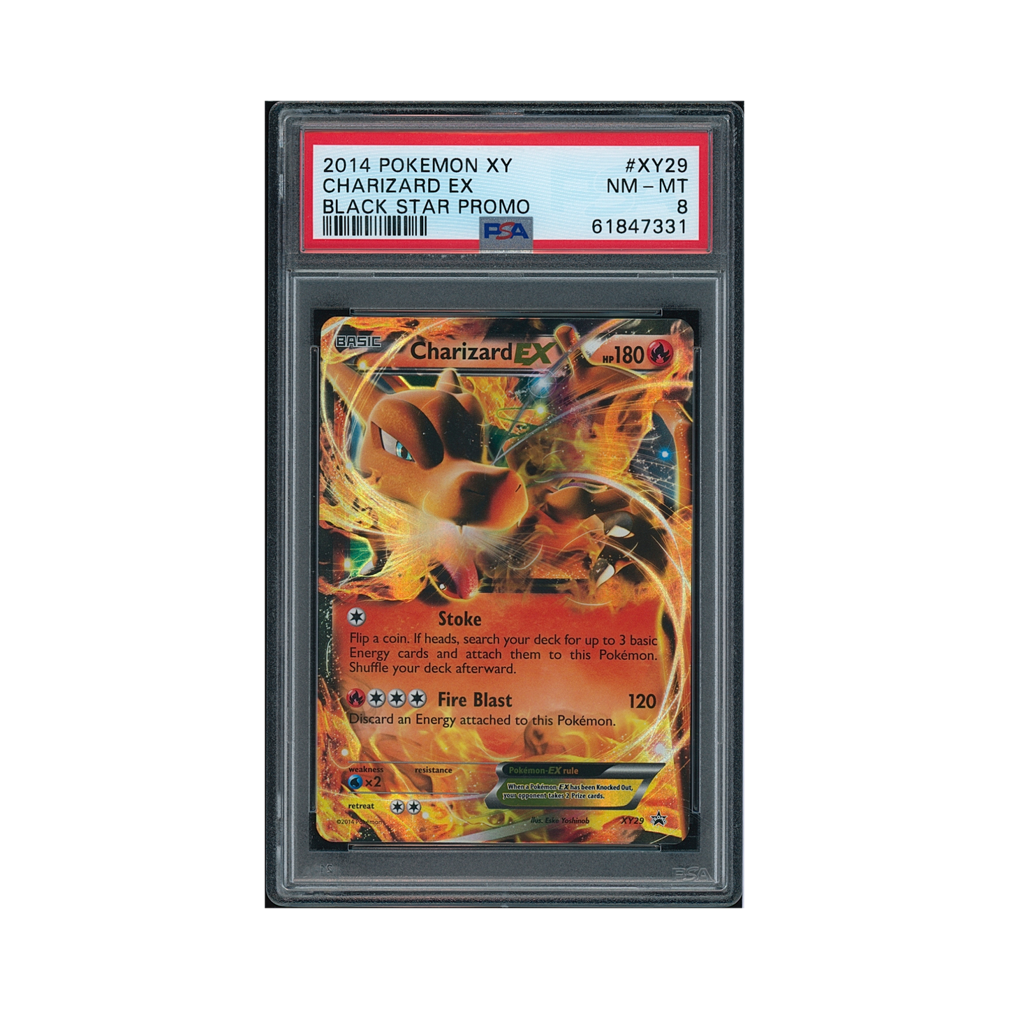 2014 Pokémon XY Black Star Promo Charizard EX #XY29 PSA 8