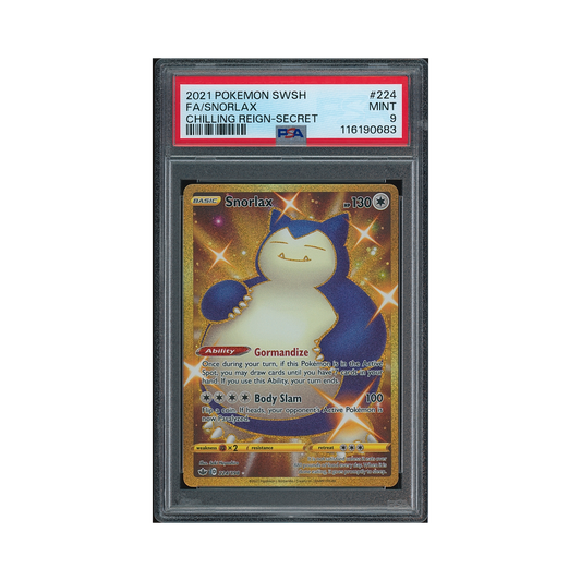 2021 Pokémon Sword & Shield Chilling Reign Snorlax #224 PSA 9