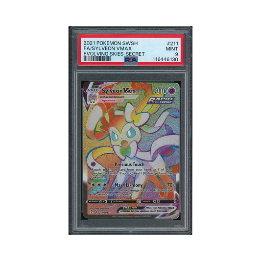 2021 Pokémon Sword & Shield Evolving Skies Sylveon VMAX #211 PSA 9