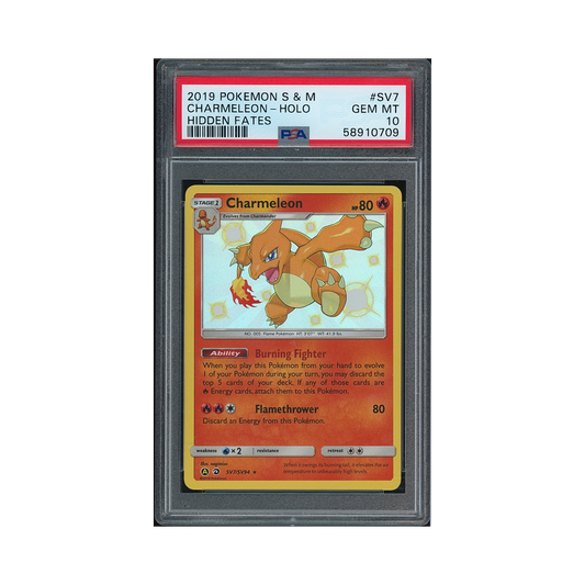 2019 Pokémon Sun & Moon Hidden Fates Charmeleon #SV7 PSA 10