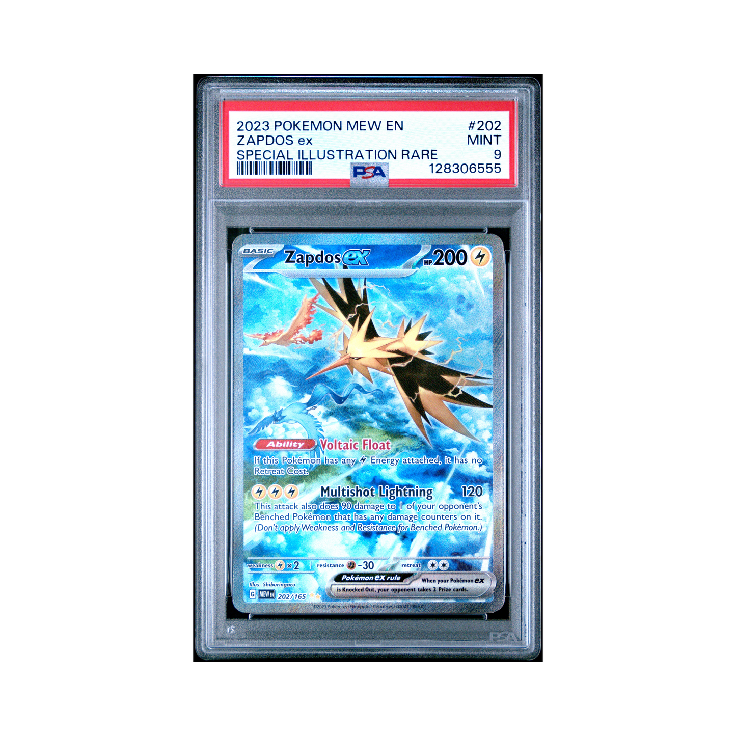 2023 Pokemon 151 Zapdos EX #202 PSA 9