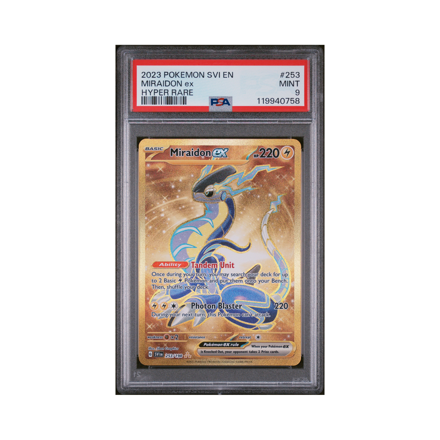2023 Pokémon Svi & Violet Miraidon EX #253 PSA 9