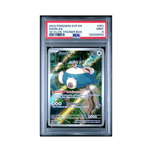 2023 Pokemon Svp Black Star Promo Snorlax #051 PSA 9