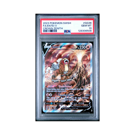 2023 Pokemon Sword And Shield Crown Zenith Entei V #GG36 PSA 10